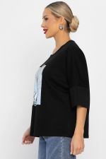Блуза Фауст (черная) Б14202-20М LT Collection