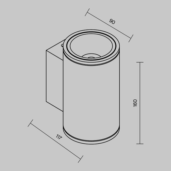 Настенный светильник (бра) Outdoor O303WL-L10GF3K