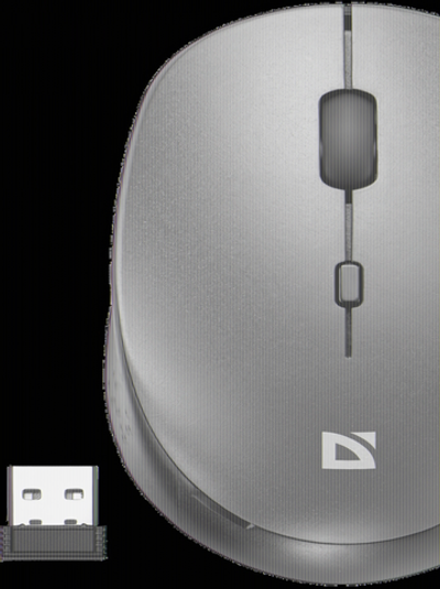 Мышь беспроводная Defender Auris MB-027 серый,4D,800-1600dpi,бесшумн