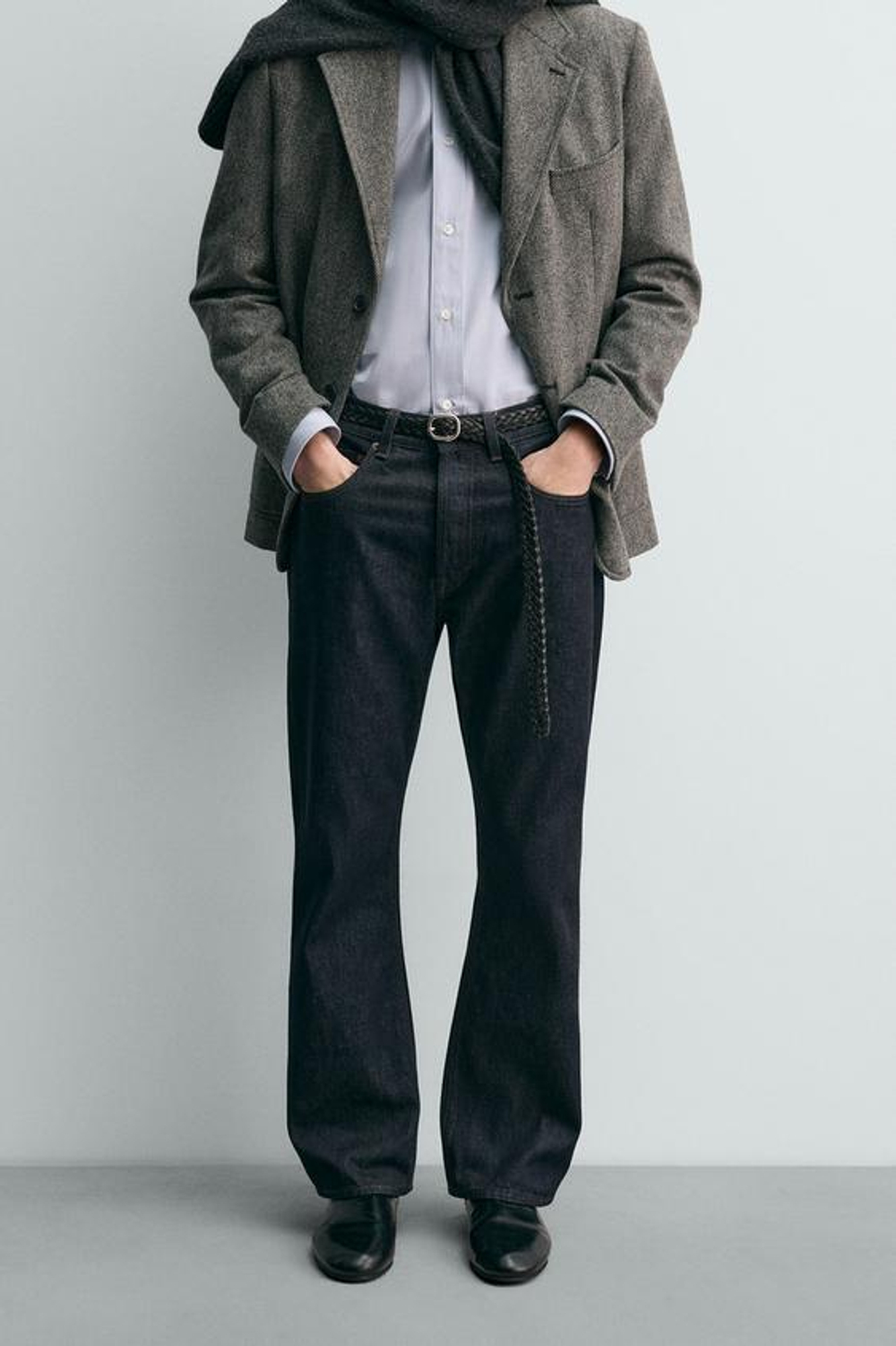 ZARA X AARON LEVINE ДЖИНСЫ ПРЯМОГО КРОЯ BOOTCUT, ИНДИГО