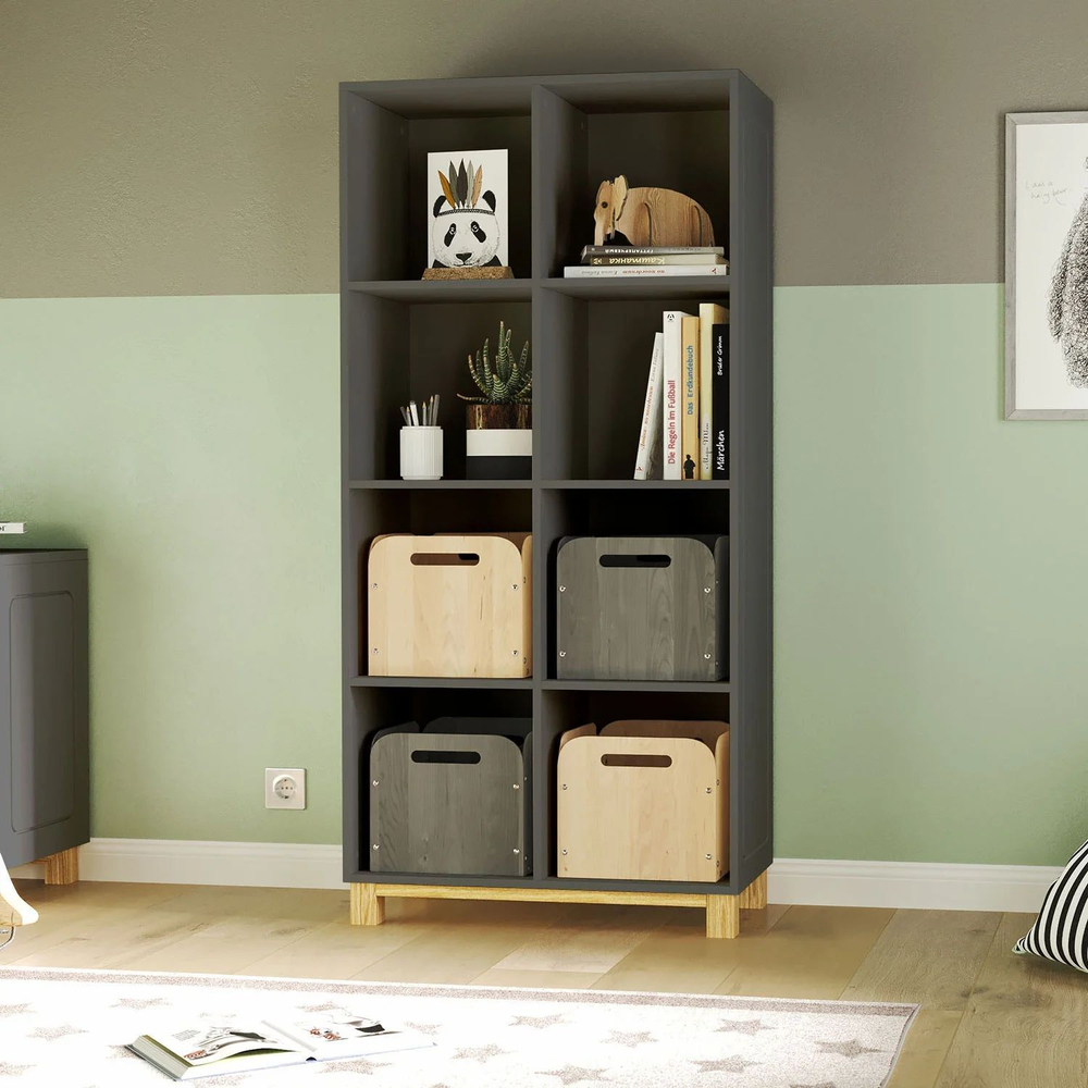 Органайзер для хранения вещей Тадео 30х30х26 с ручками, ящик, короб, контейнер, коробка для хранения вещей, игрушек для шкафа, стеллажа в прихожую и гостиную, деревянный без крышки