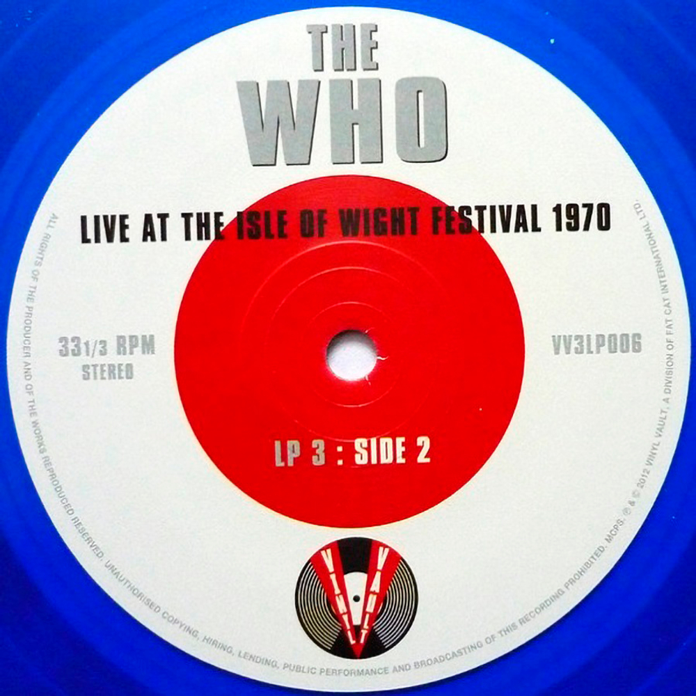 The Who / Live At The Isle Of Wight Festival 1970 (Coloured Vinyl)(3LP)