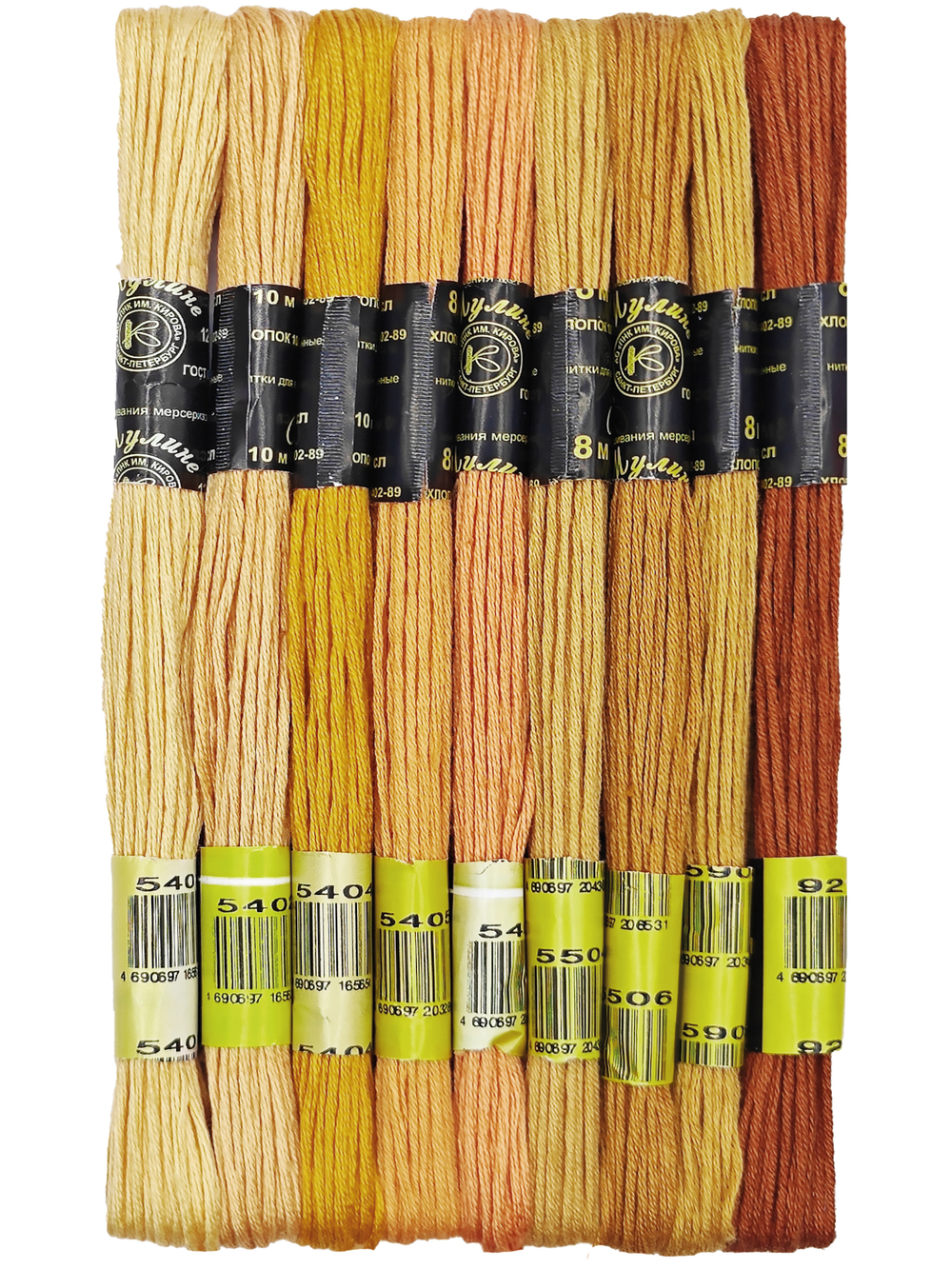 Наборы ниток мулине для вышивания ПНК Киров 9 шт.