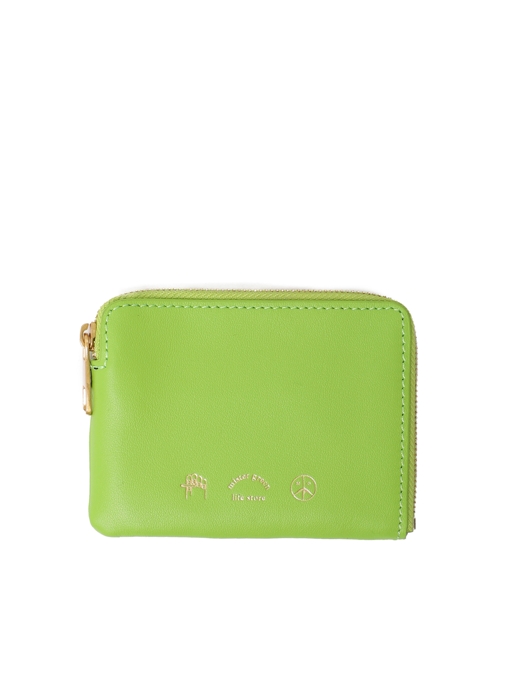 Бумажник Кожаный На Молнии Zipper Wallet