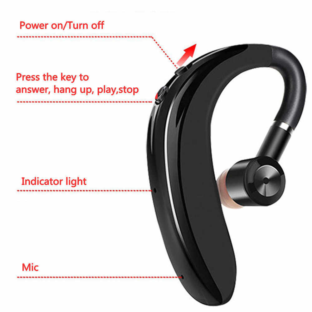 S109 Wireless Earphone Business Bluetooth-гарнитура, Автомобильный Bluetooth-наушник ,беспроводные наушники (черный)