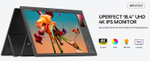 18.4" Портативный монитор с магнитным чехлом UXbox T118 4К IPS 3840х2160, 60 Гц