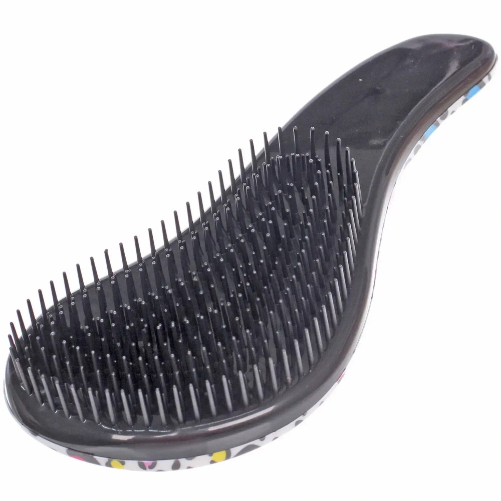 Расческа массажная компактная «Perfection», принт леопард разноцветный, 18.5*8см (коробка PVC)