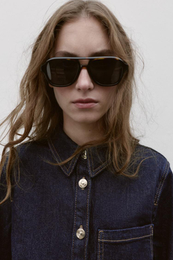 ZARA ПРИТАЛЕННАЯ ДЖИНСОВАЯ РУБАШКА Z1975, СИНИЙ