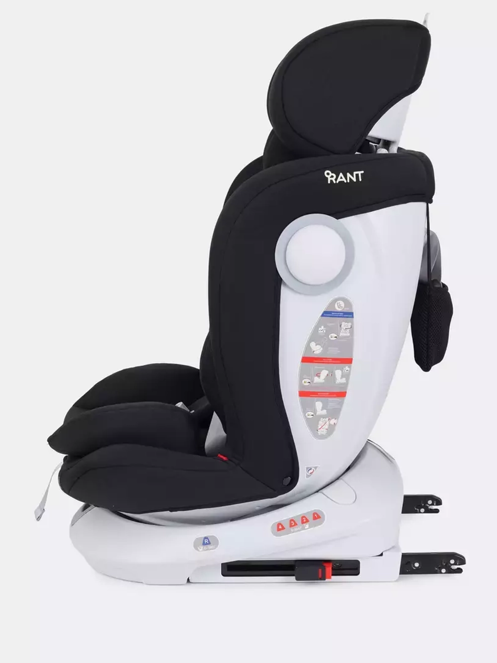 Автокресло Rant Drive Active Line 0/1/2/3 (0-36кг) Black/Черный isofix