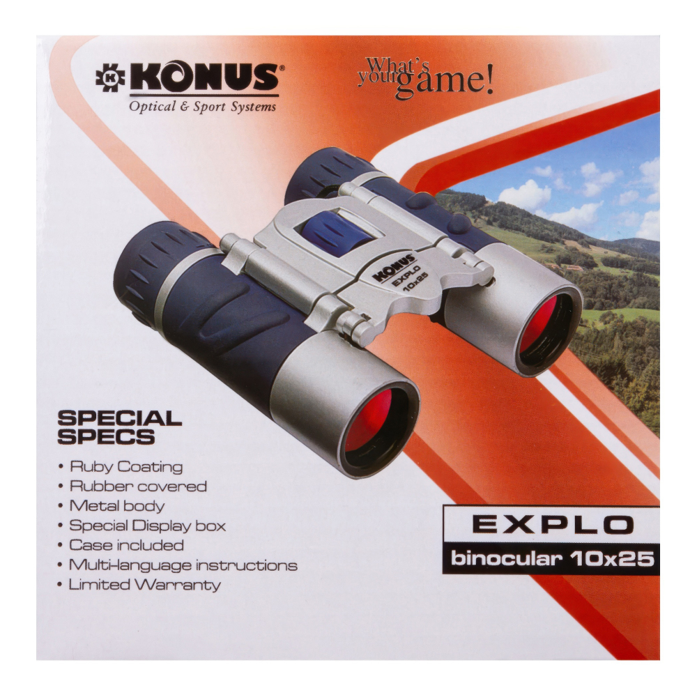 Бинокль Konus Explo 10x25— упаковка