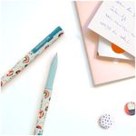 Ручка шариковая Greenwich Line "Modern art" синяя, 0,7мм, игольчатый стержень, грип, софт-тач