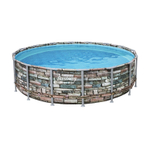 Каркасный бассейн Bestway Steel Loft 56889 (671х132 см) с картриджным фильтром, лестницей и защитным тентом