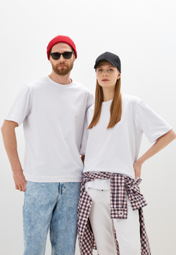 Футболка оверсайз унисекс Anyday  T-shirt 02, цвет белый