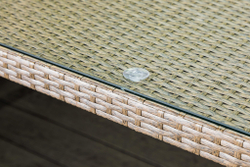 Обеденная группа из искусственного ротанга Кросс Мэдисон на 8 персон с подушками на сиденье и спинку