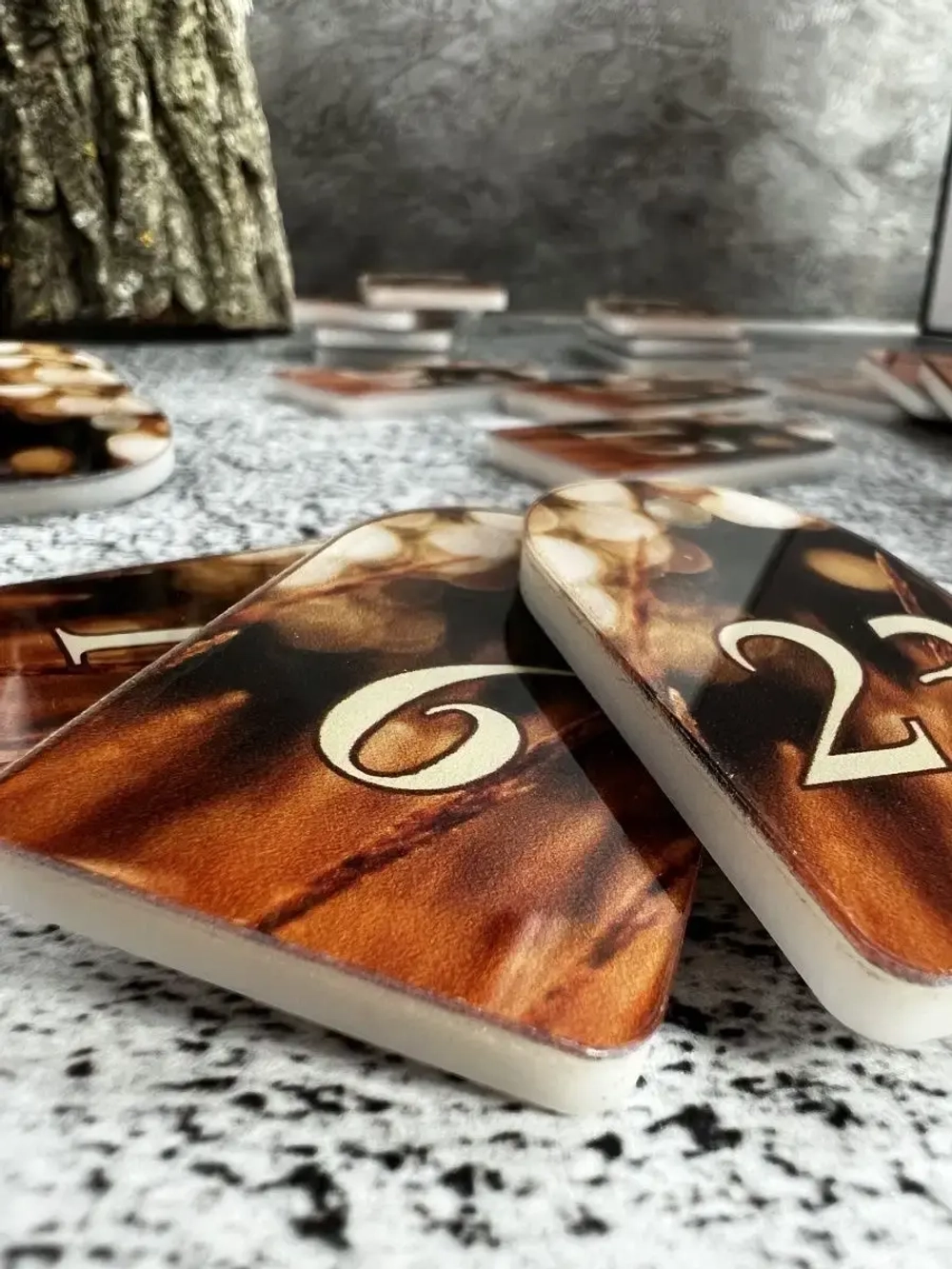 Номерки для ключей акриловые 3х5 см