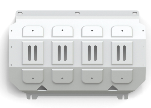 Защита радиатора Rival для Mitsubishi L200 IV (V - все) 2006-2015/Mitsubishi Pajero Sport II (V - все) 2008-2016, штампованная, алюминий 4 мм, с крепежом, 333.4005.1