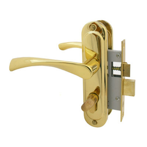 Замок врезной Стандарт 103/50В латунь GP, вертушка, с/руч.  /4850