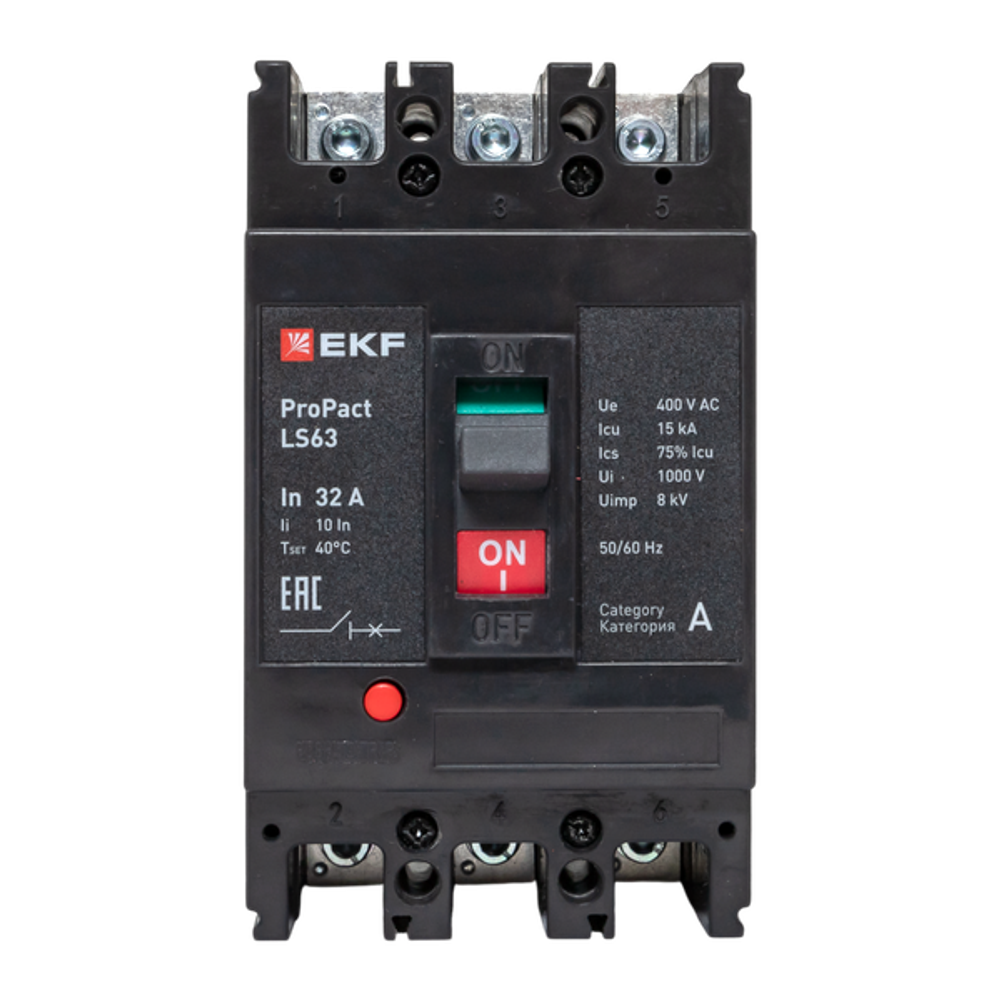 Автоматический выключатель в литом корпусе  EKF mccb-63-15-3-32-ls