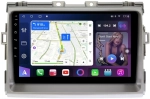 Магнитола для Toyota Estima 3 2006-2016 (без 360, рамка серая 9) - FarCar BM9574-9 на Android 13, QLED, TS10, 4Гб+32Гб, CarPlay, 4G SIM-слот