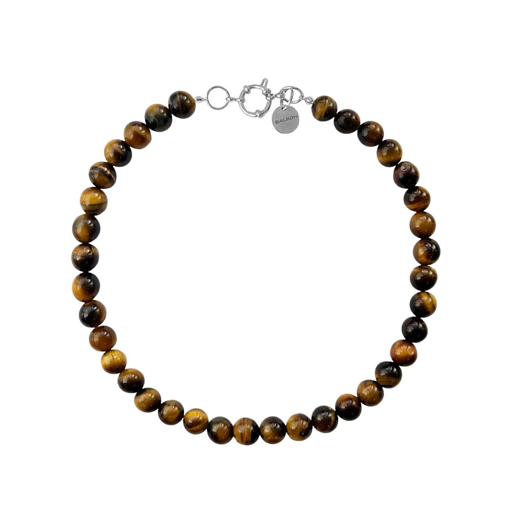 Колье Tiger из бусин камня