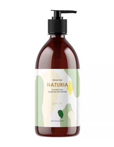 [NATURIA] Гель для душа ЗЕЛЕНЫЙ ЧАЙ Creamy Milk Body Wash Green tea, 750мл