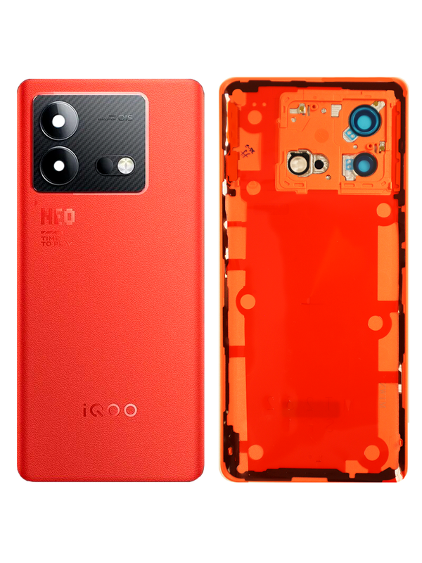 Задняя крышка для Iqoo Neo 8 красная (Red) со стеклом камеры