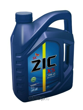 Моторное масло ZIC Х5 Diesel 10w40 канистра 6 л.