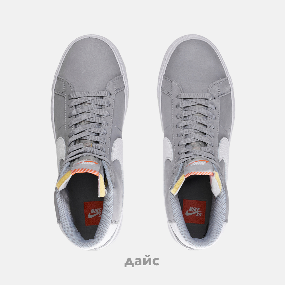 Кеды Nike SB Zoom Blazer Mid Orange Label ISO "Wolf Grey"