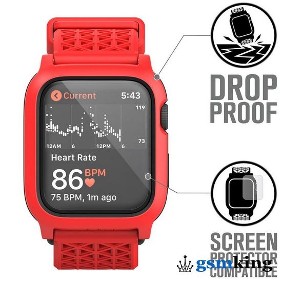 Catalyst Impact Protection Case for Apple Watch 44mm Series 6, 5, 4 & SE Flame Red (Красный)