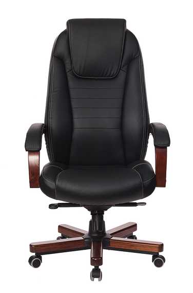 Кресло руководителя Бюрократ T-9923WALNUT черный кожа крестов. металл/дерево