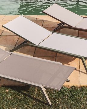 Шезлонг Capraia из коричневого алюминия