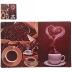 Салфетка на стол 43*28см в наборе 6+6шт «Кофейный аромат»