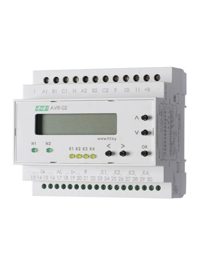 Устройство управления резервным питанием AVR-02 (3х400В+N; 5 перекл. х8А; IP20) F&F EA04.006.004