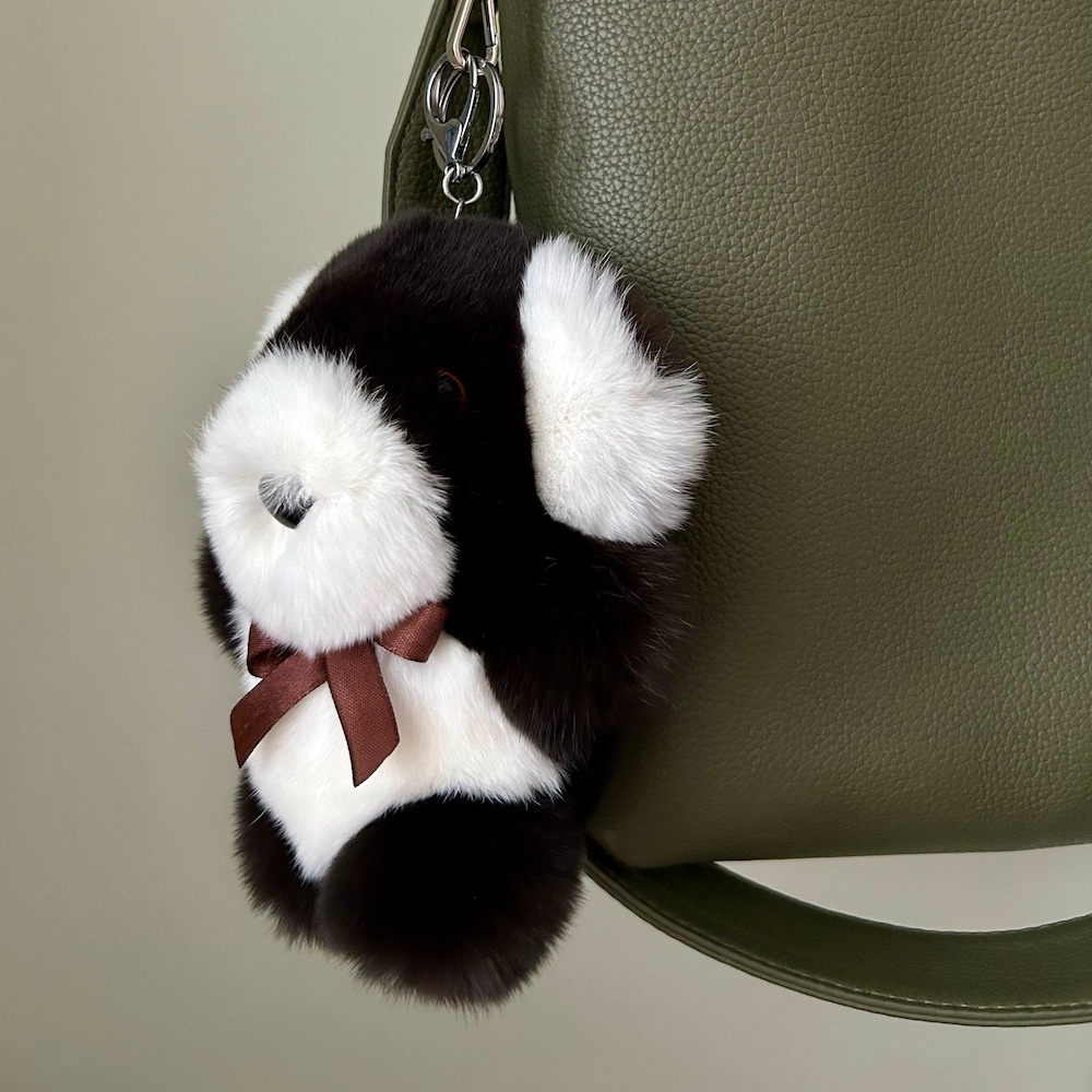 меховой брелок мишка