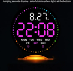 Часы-будильник настольные LED 5521 black