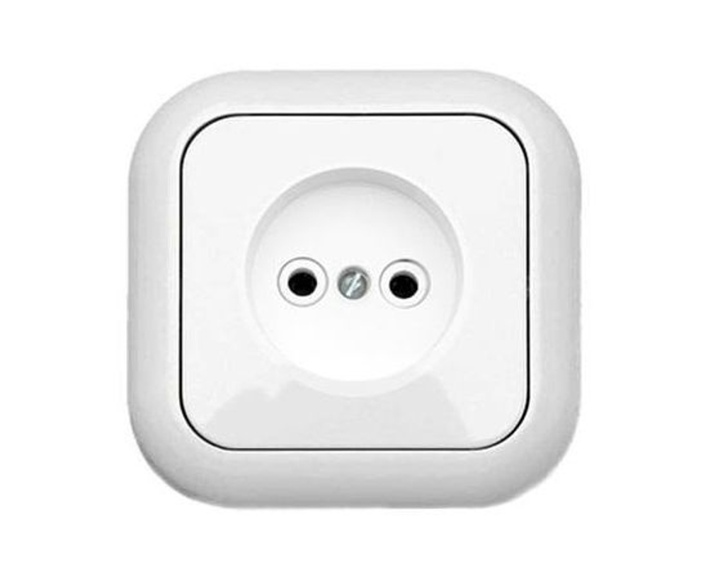 Розетка Bylectrica Гармония встраиваемая, 1-местная, белая, пластик РС16-228