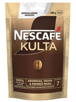 Кофе NESCAFE Kulta 200 г, растворимый, 90 порций, сублимированный, в мягкой упаковке