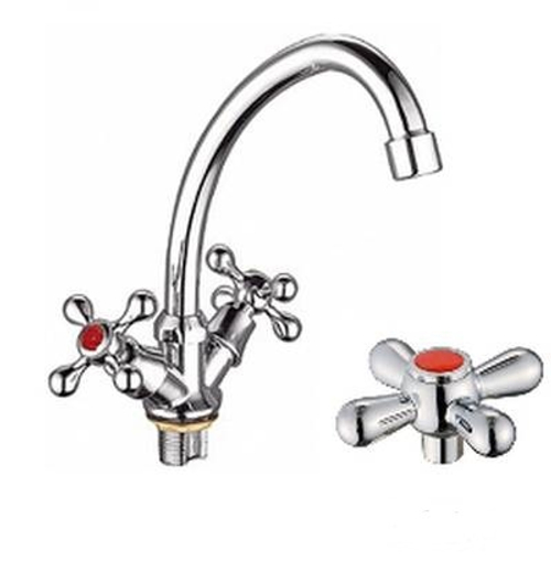 Смеситель для кухни Lemen LD-91109, двухвентильный,гайка (2)