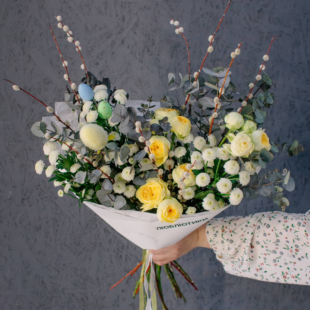 169. Светлый букет с вербой