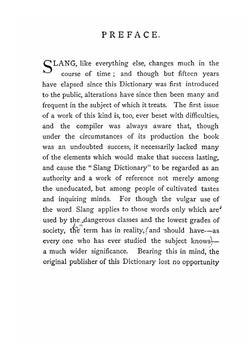 The slang dictionary. etymological, historical and anecdotal | John Camden Hotten