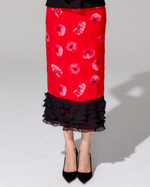 Юбка длины миди из премиального шифона