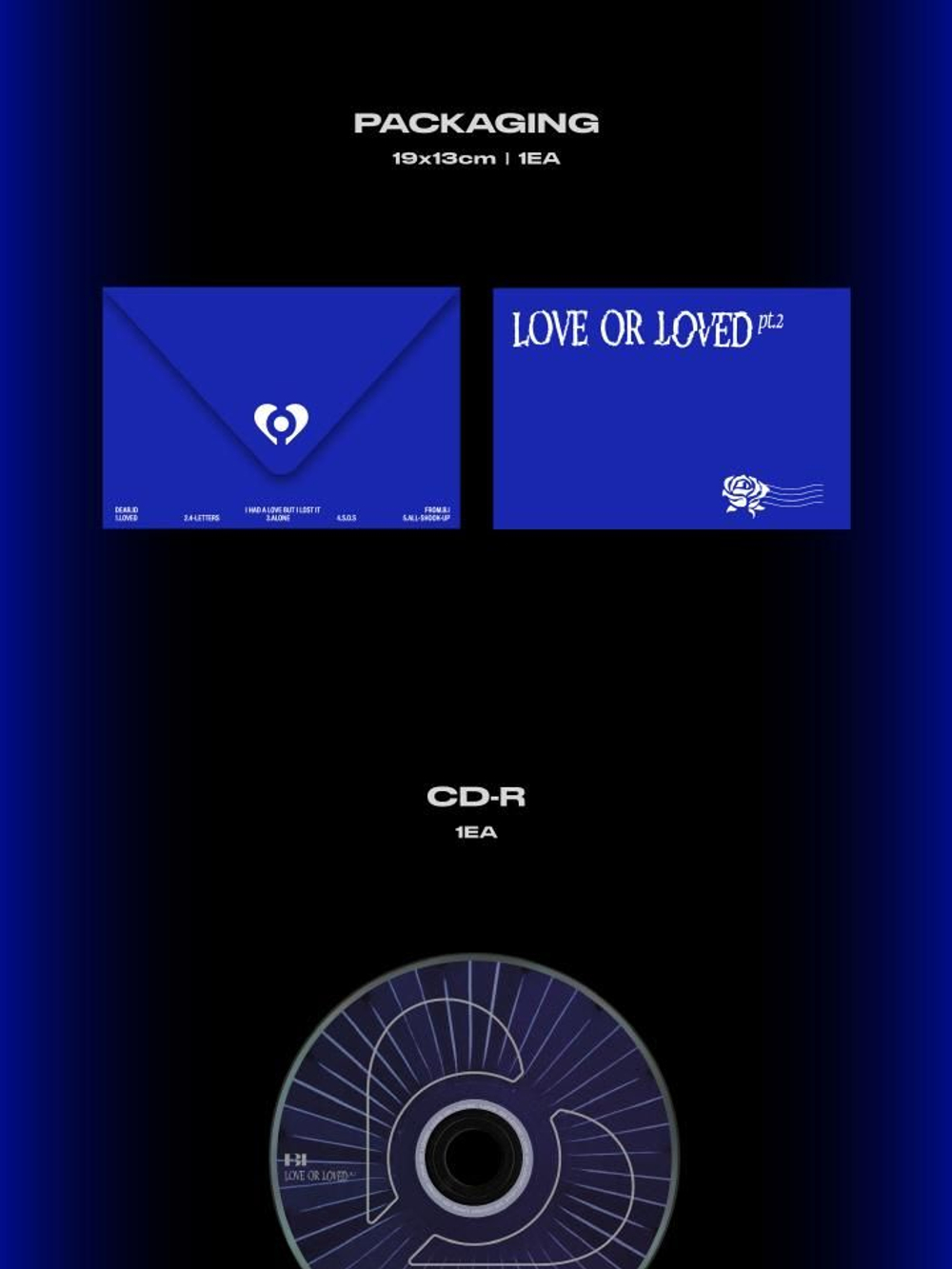 Альбом B.I - LOVE OR LOVED PART.2 LETTER Version