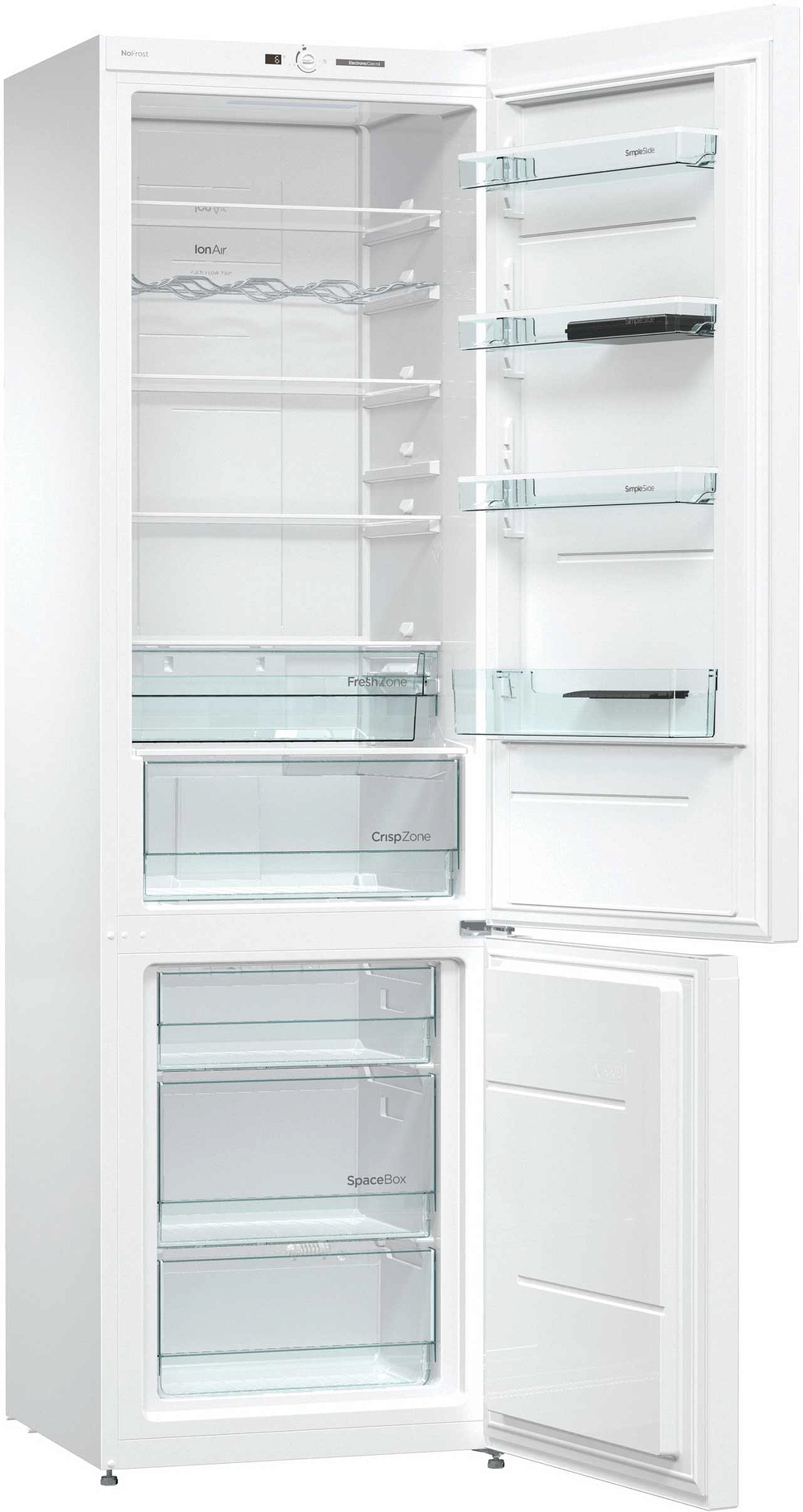 Отдельностоящий двухкамерный холодильник Gorenje NRK6201GHW4