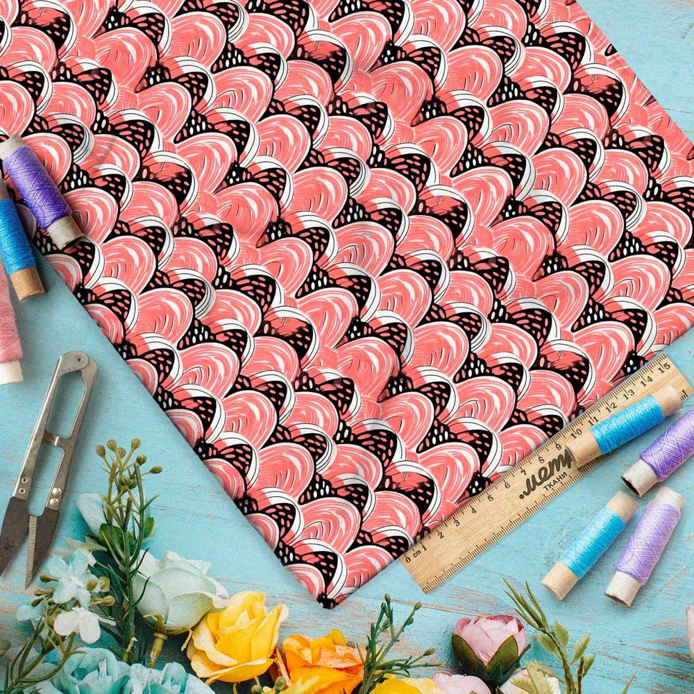 Ткань премиум шелк искусственный Армани пастельные волны отражений