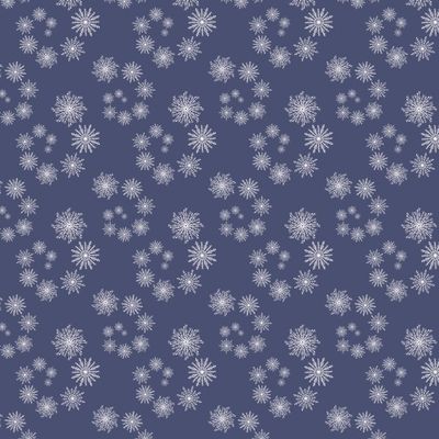 Снежинки зимний принт новогодний на синем фоне