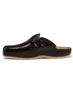 Тапочки-сабо Леон 700М мужские с ремешком на застежке, черные, 45