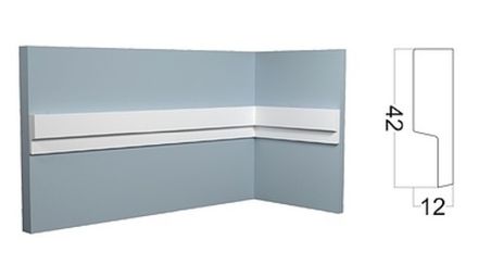 Молдинг Контур окрашенный стартовый, 42x12 мм