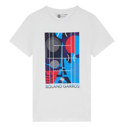 Детская теннисная футболка Roland Garros Eiffel Court Boys - white