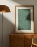 Durkan Абстрактная картина на переработанной бумаге зеленая 100 x 70 см