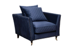 Кресло Garda Decor Сорренто (Sorrento), велюр т.синий Colt034 98*101*88 см